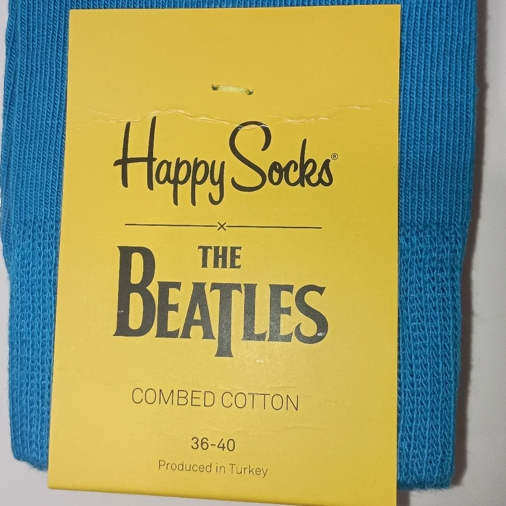 Happy Socks The Beatles Graphic Crew Socks Music Band Art Paul John Colorful